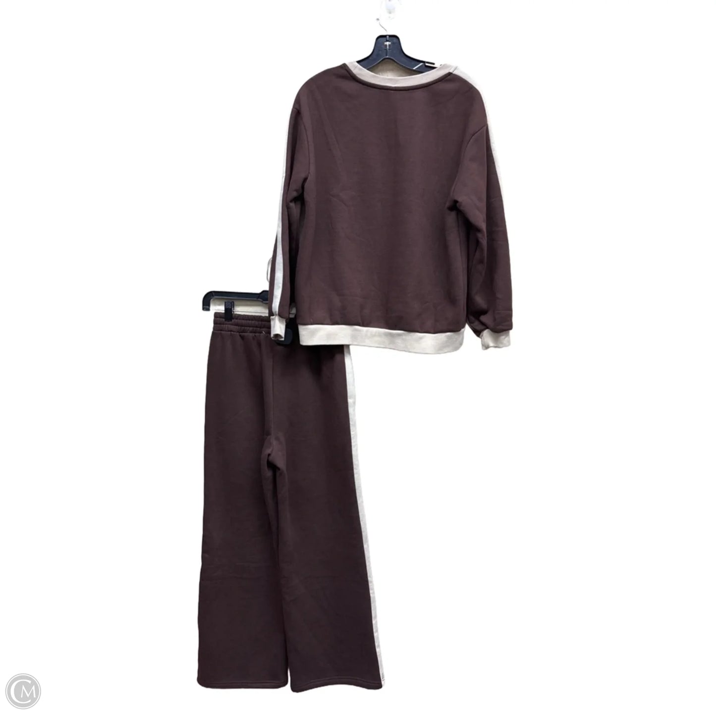 Athletic Pants 2pc By Clothes Mentor In Brown & Cream, Size: S