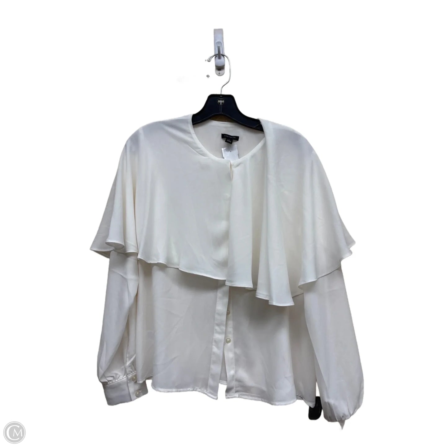 Top Long Sleeve By Ann Taylor In White, Size: Xs