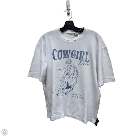 Top Short Sleeve By Clothes Mentor In White, Size: S