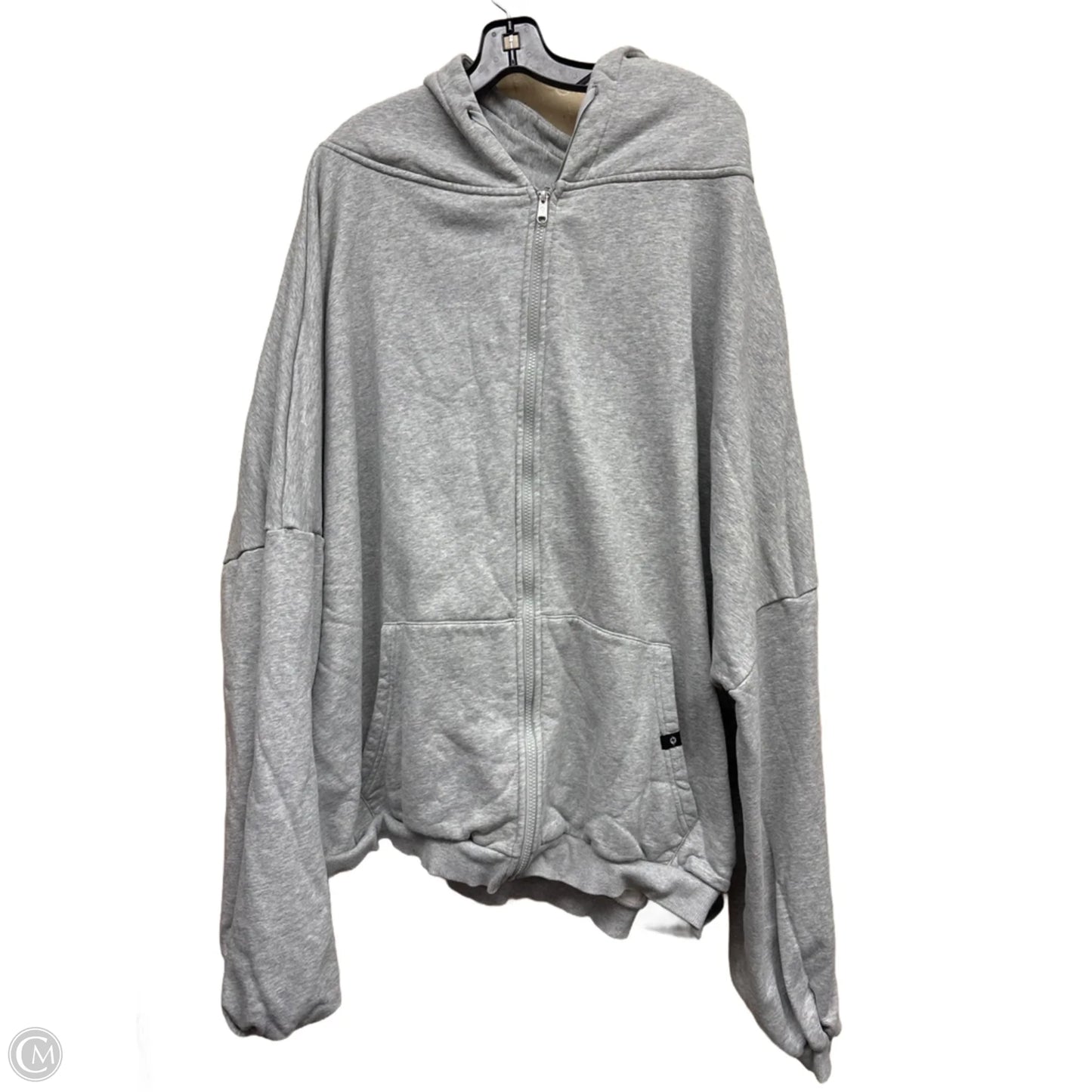 Athletic Jacket By Clothes Mentor In Grey, Size: 3x