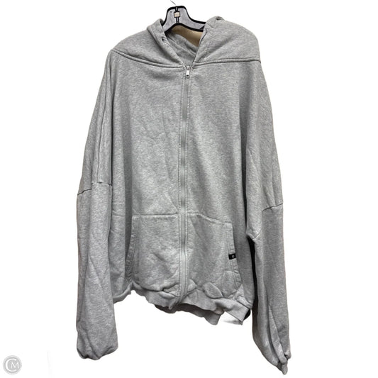 Athletic Jacket By Clothes Mentor In Grey, Size: 3x