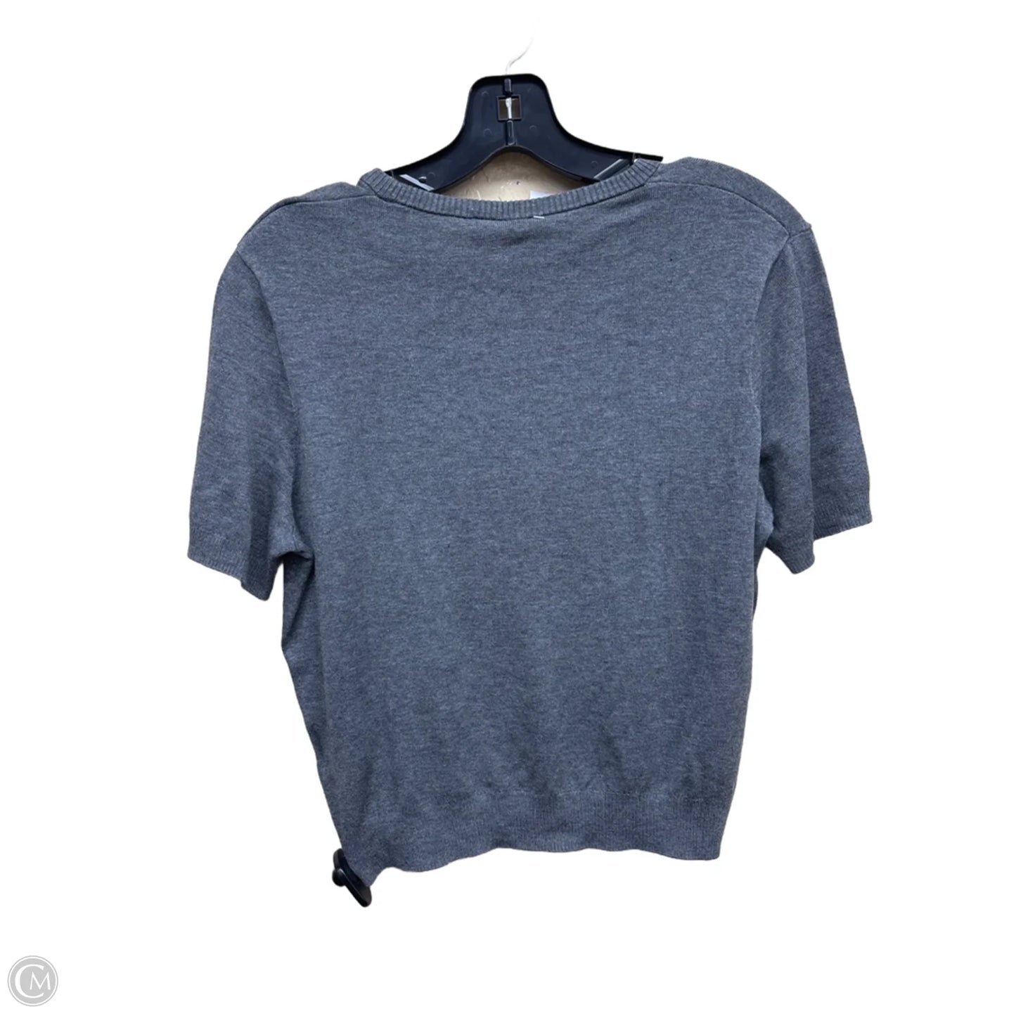 Top Short Sleeve By Divided In Grey, Size: L