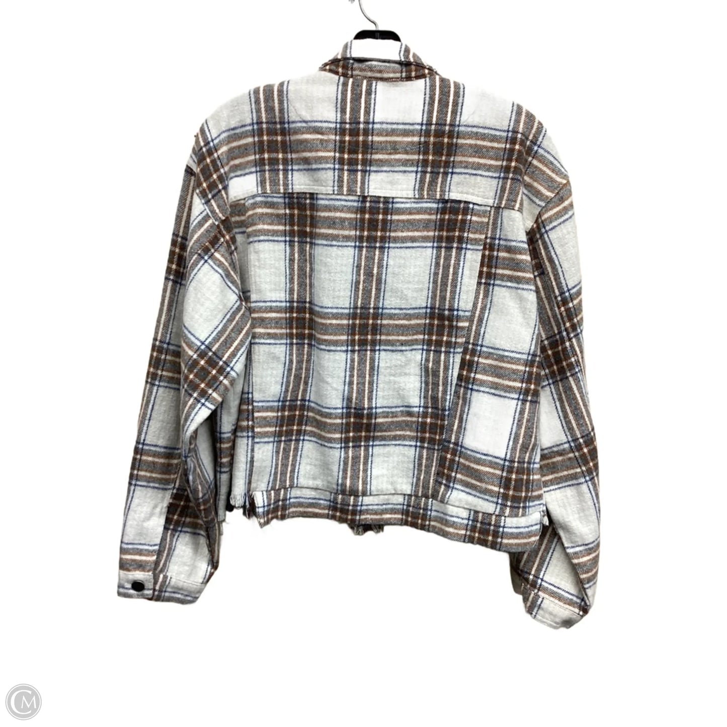Jacket Shirt By Altard State In Plaid Pattern, Size: M