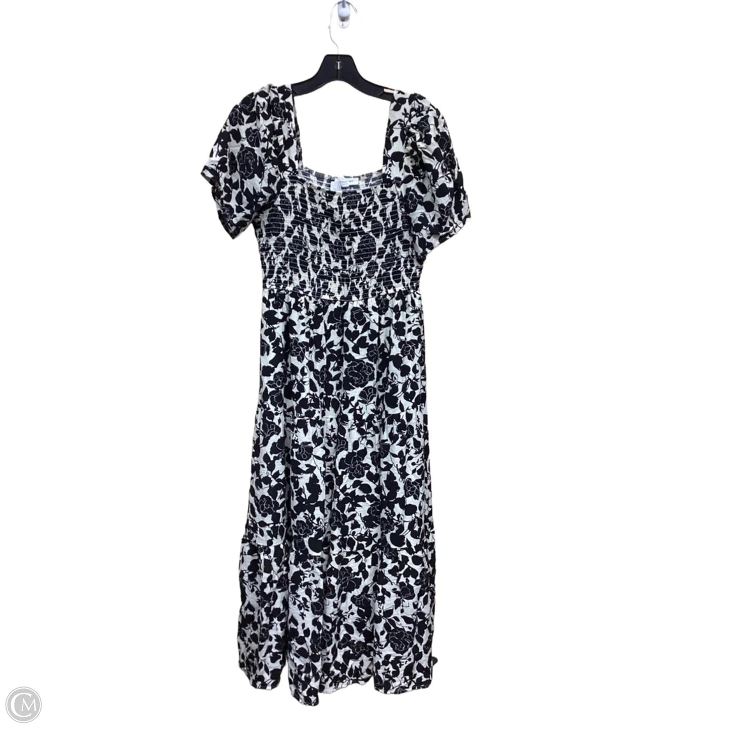 Dress Casual Maxi By Clothes Mentor In Black & Cream, Size: L