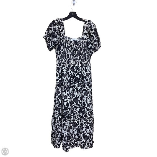 Dress Casual Maxi By Clothes Mentor In Black & Cream, Size: L