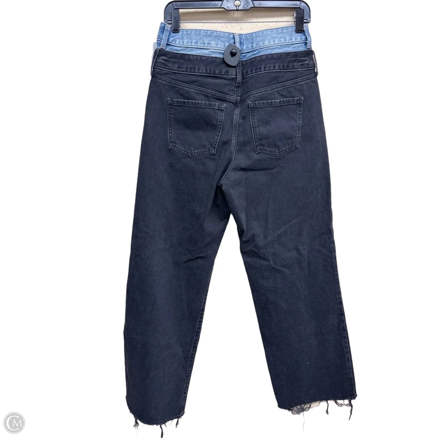 Jeans Straight By Express In Black Denim, Size: 8