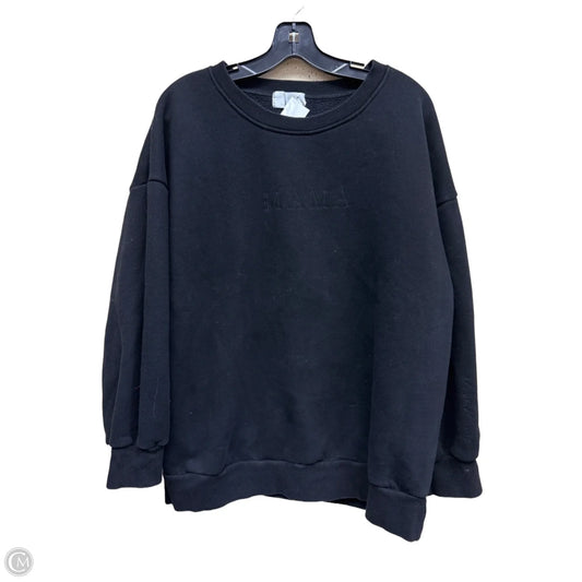 Sweatshirt Crewneck By Clothes Mentor In Black, Size: 2x