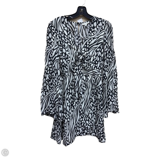 Dress Casual Midi By Top Shop In Black & Cream, Size: 6