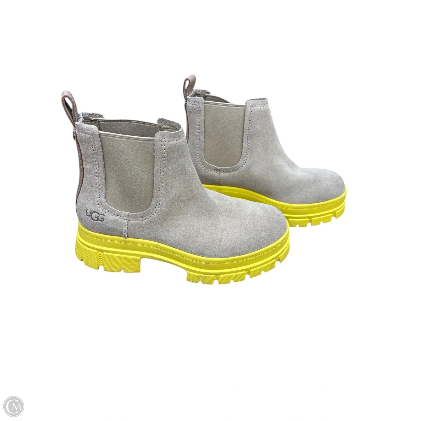 Boots Designer By Ugg In Tan & Yellow, Size: 6