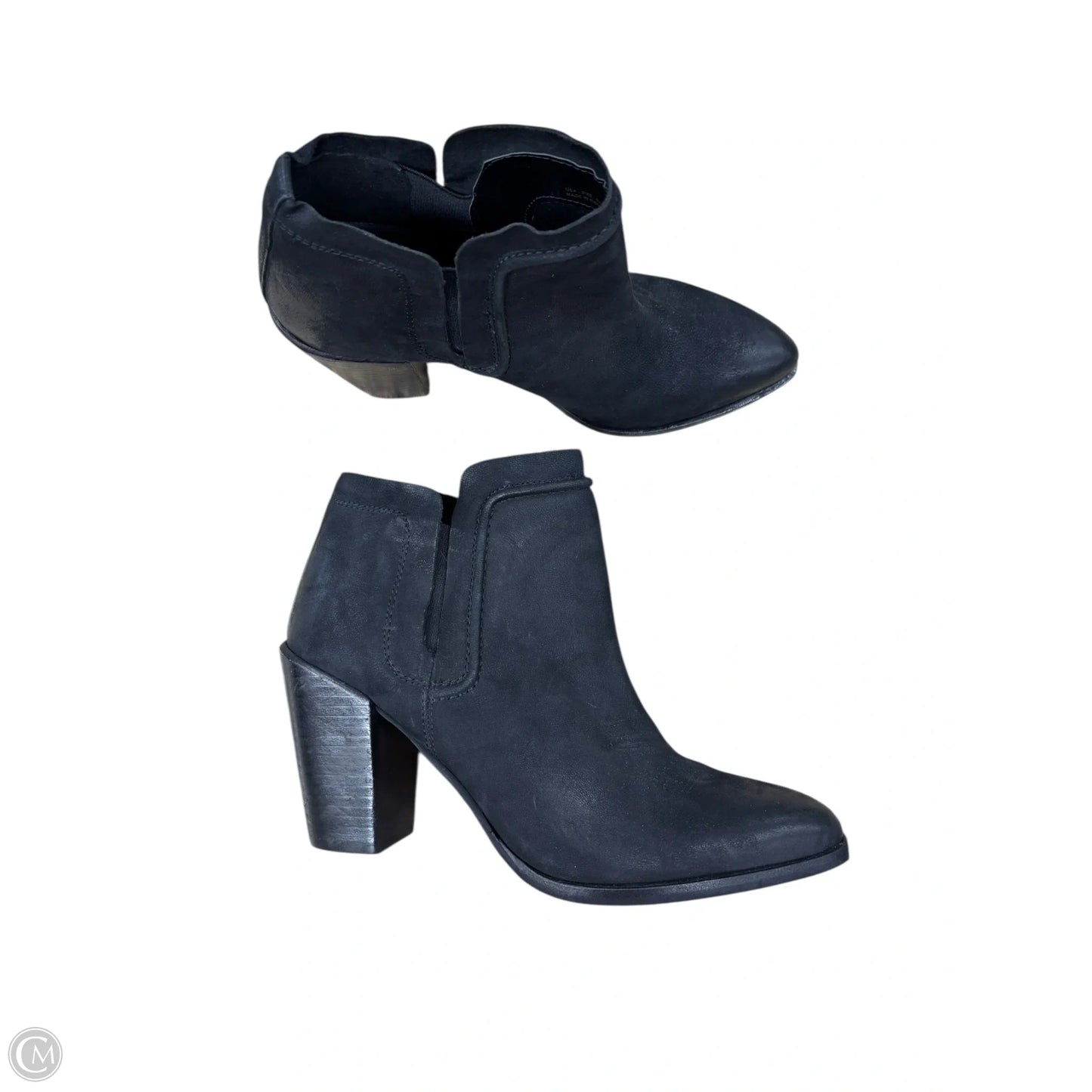 Boots Ankle Heels By Clothes Mentor In Black, Size: 8.5