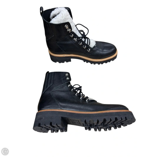 Boots Ankle Flats By Marc Fisher In Black & Tan, Size: 8.5