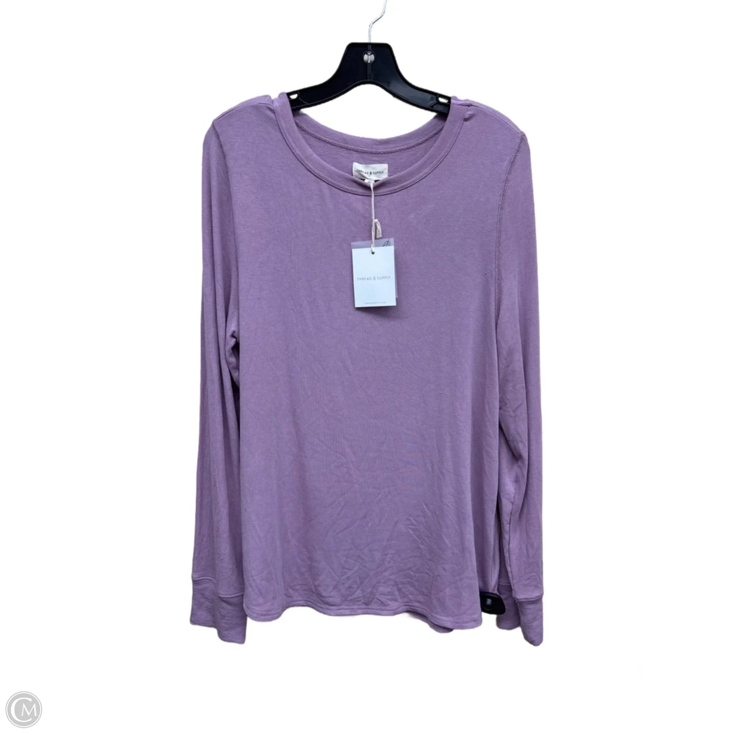 Top Long Sleeve By Thread And Supply In Purple, Size: Xl
