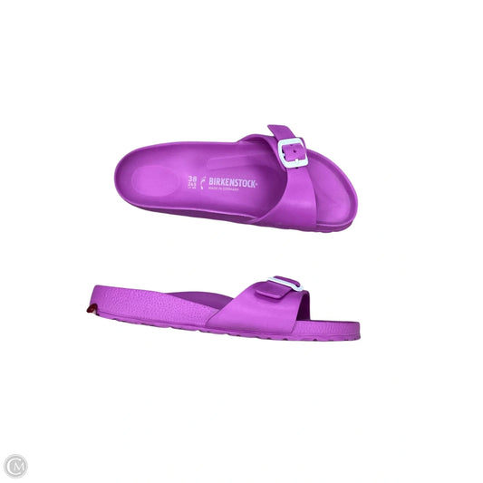 Sandals Flats By Birkenstock In Purple, Size: 7