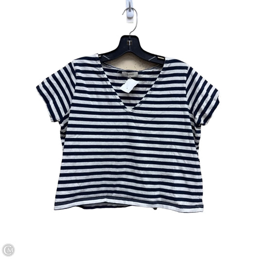 Top Short Sleeve By Madewell In Striped Pattern, Size: Xs