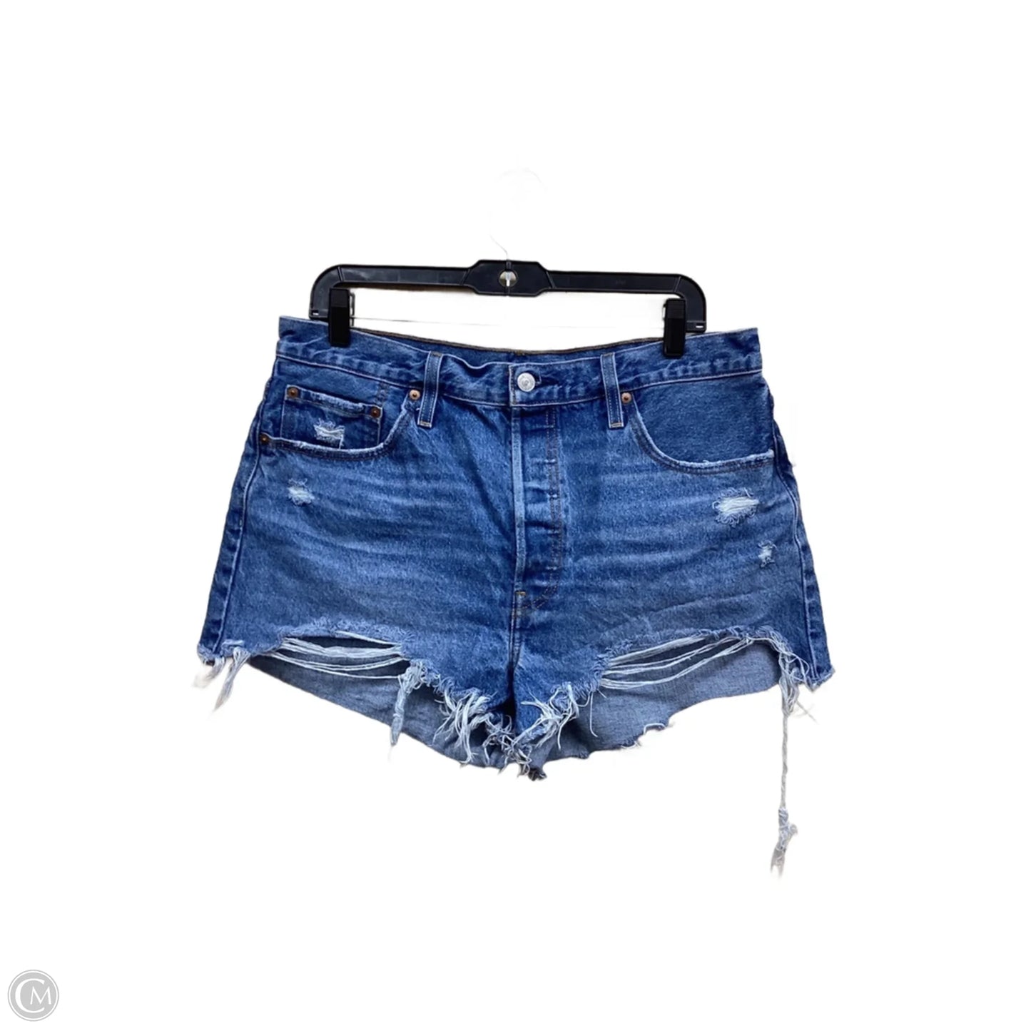 Shorts By Levis In Blue Denim, Size: 16