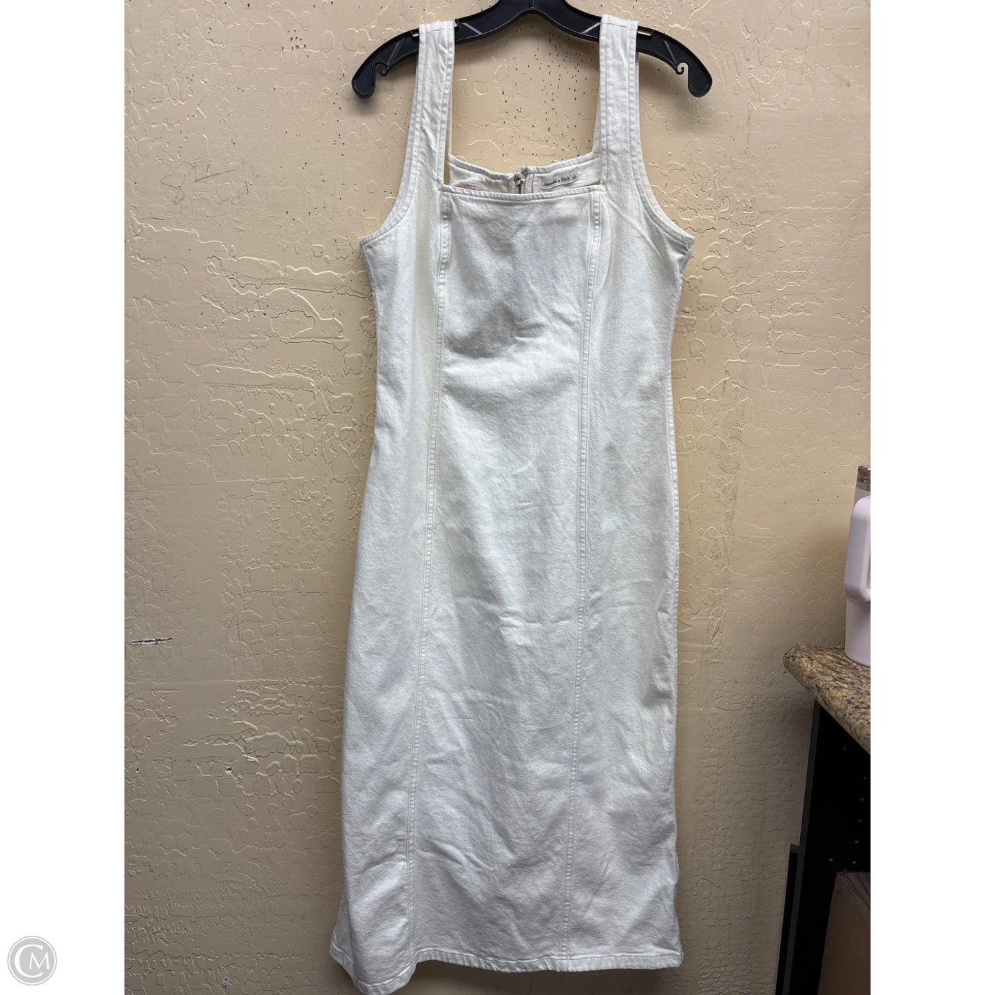 Dress Casual Maxi By Abercrombie And Fitch In Cream Denim, Size: L