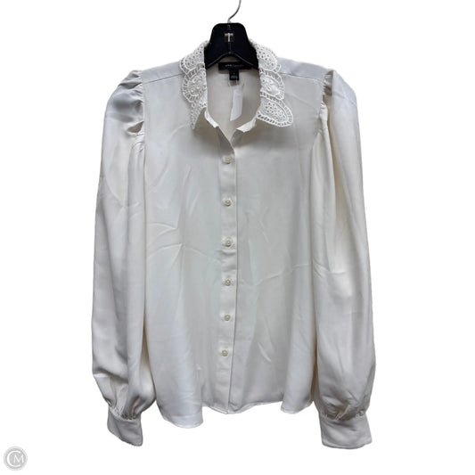 Top Long Sleeve By Ann Taylor In Cream, Size: S