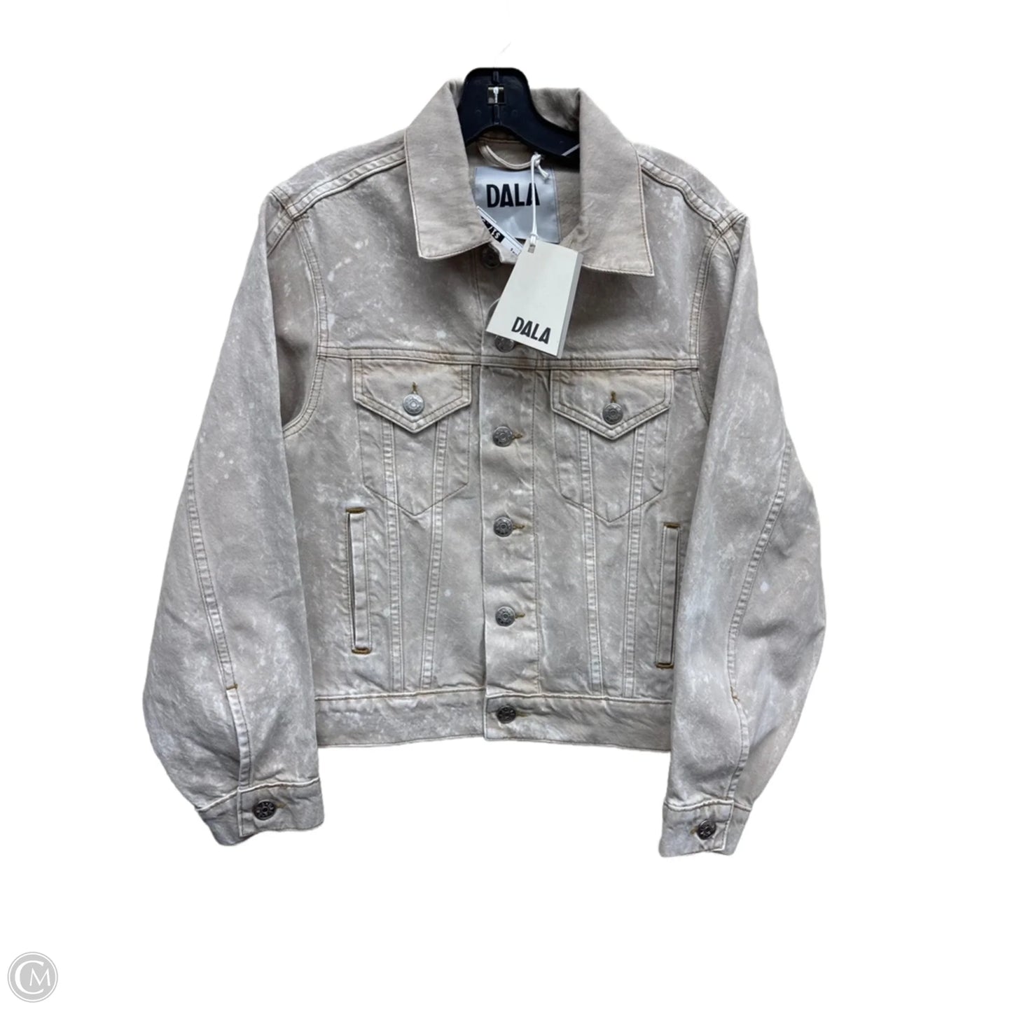 Jacket Denim By Clothes Mentor In Tan Denim, Size: S