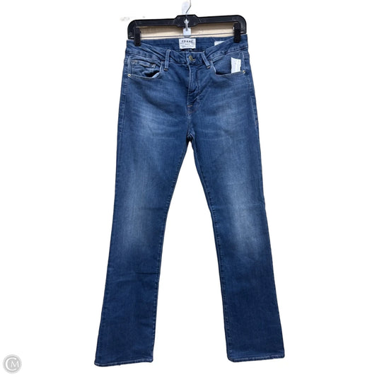 Jeans Boot Cut By Frame In Blue Denim, Size: 6