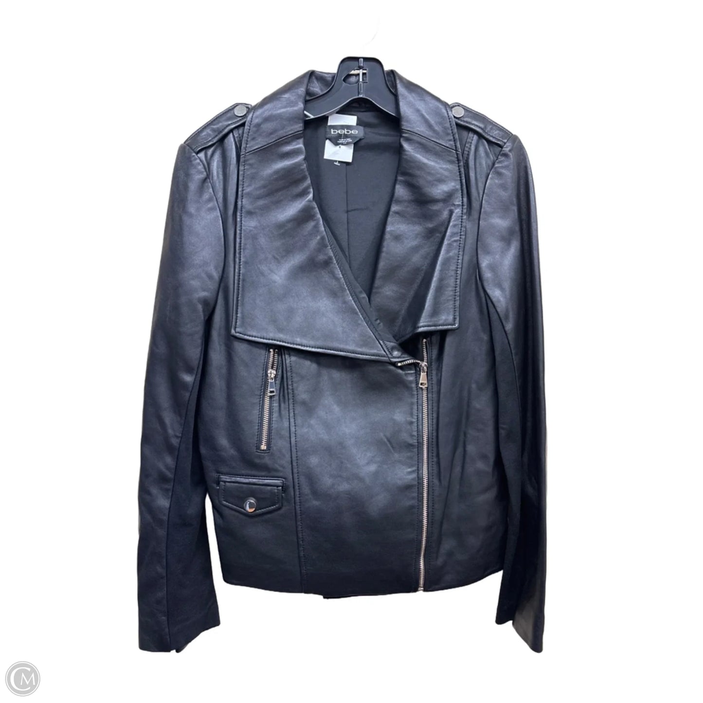 Jacket Leather By Bebe In Black, Size: L