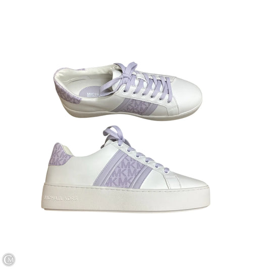 Shoes Sneakers By Michael By Michael Kors In Purple & White, Size: 8