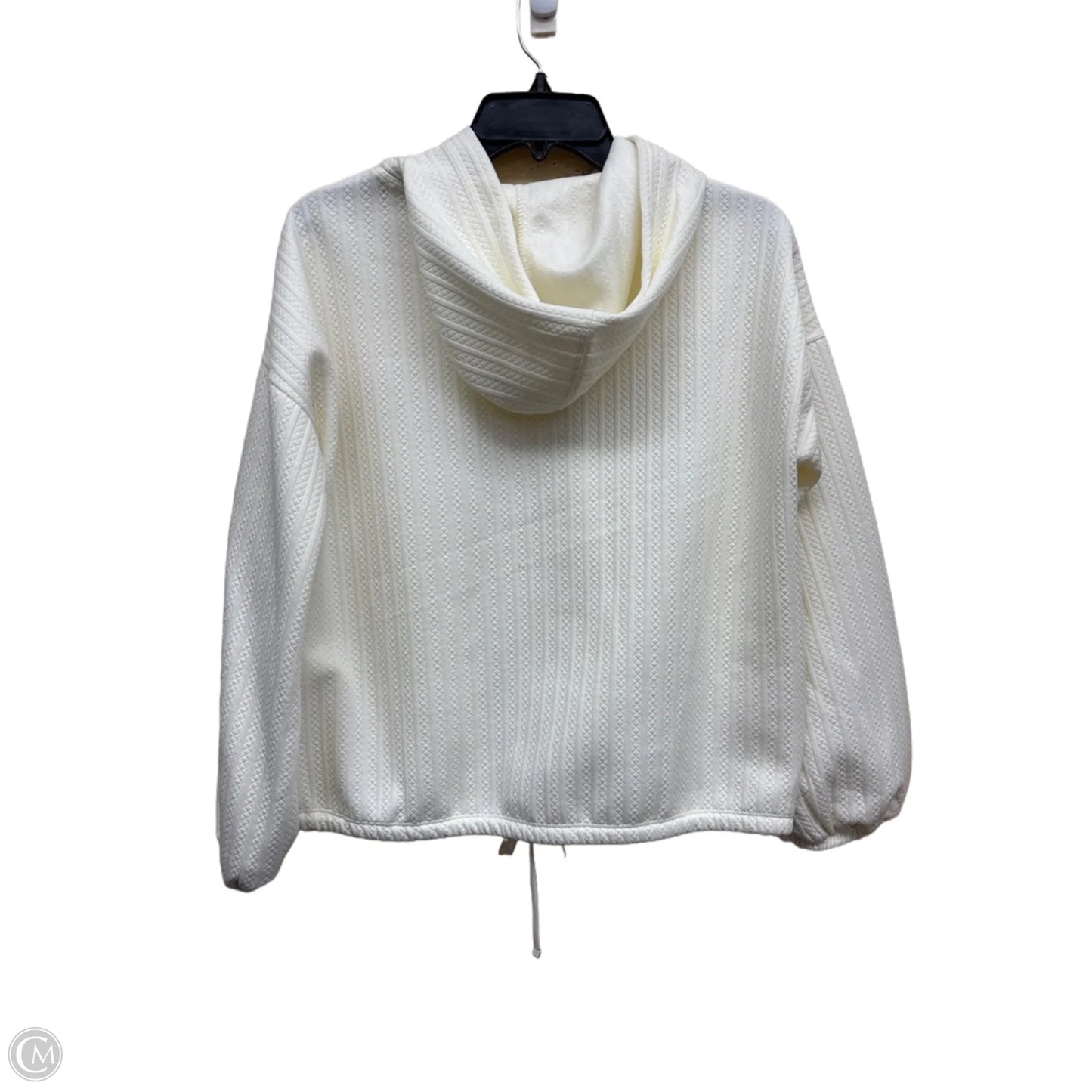 Athletic Sweatshirt Hoodie By Max Studio In Cream, Size: Xs