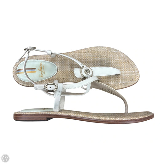 Sandals Flats By Sam Edelman In Tan & White, Size: 8.5