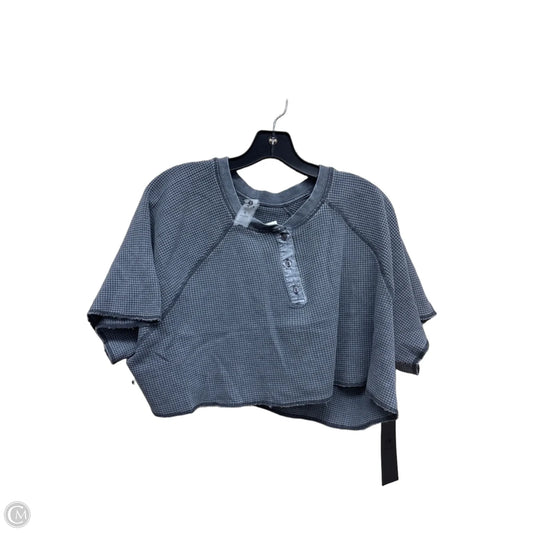 Athletic Top Short Sleeve By Mono B In Grey, Size: L