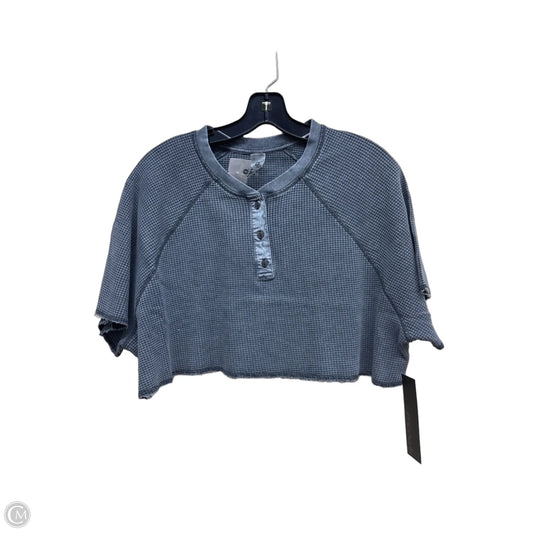 Athletic Top Short Sleeve By Mono B In Grey, Size: M