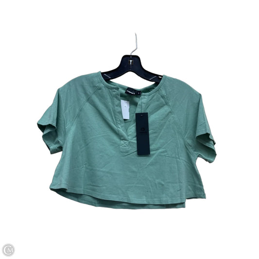 Athletic Top Short Sleeve By Mono B In Green, Size: S