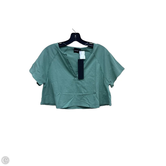 Athletic Top Short Sleeve By Mono B In Green, Size: L