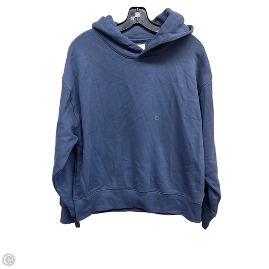 Athletic Sweatshirt Hoodie By American Eagle In Navy, Size: Xs