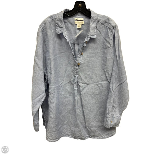 Top Long Sleeve By Cynthia Rowley In Blue, Size: 2x