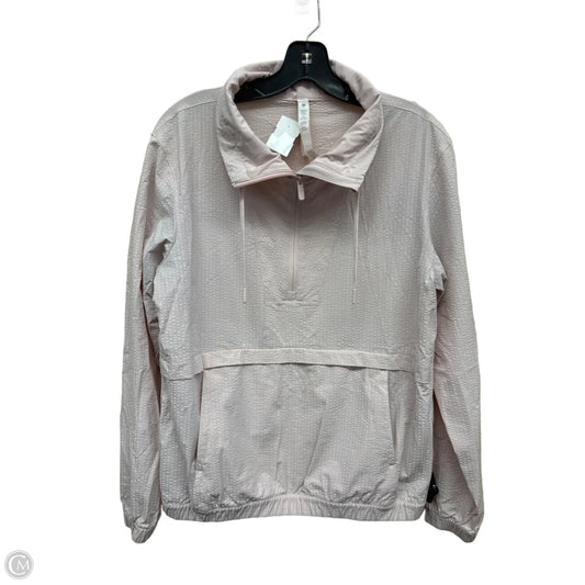 Athletic Top Long Sleeve Collar By Lululemon In Pink, Size: 6
