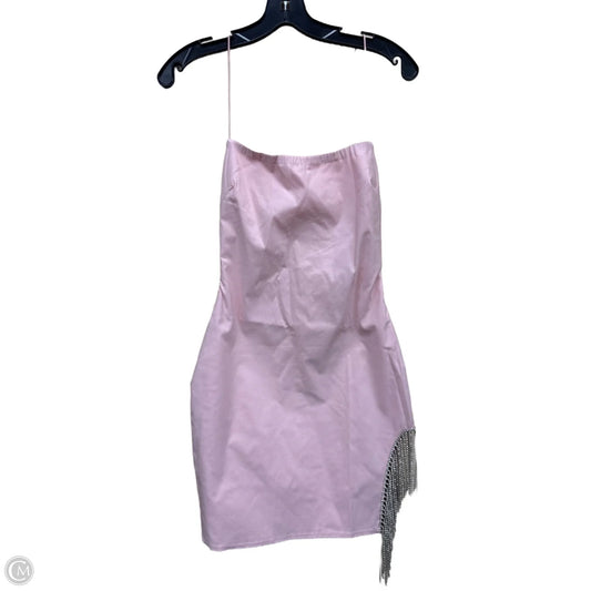 Dress Casual Short By Fashion Nova In Pink & Silver, Size: S