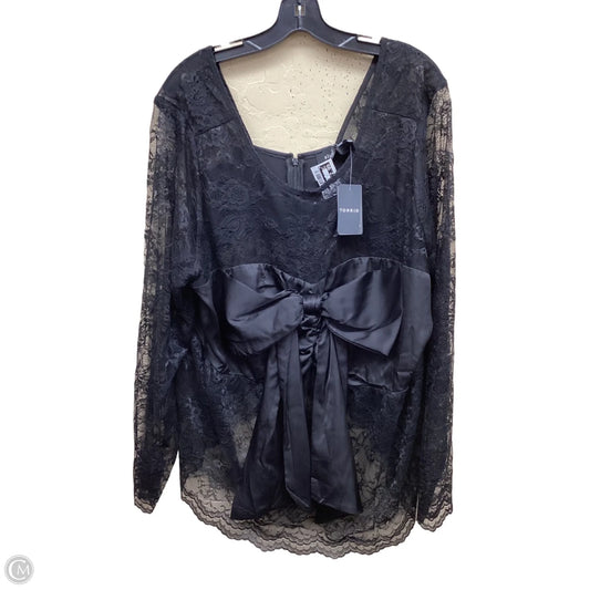 Top Long Sleeve By Torrid In Black, Size: 4x