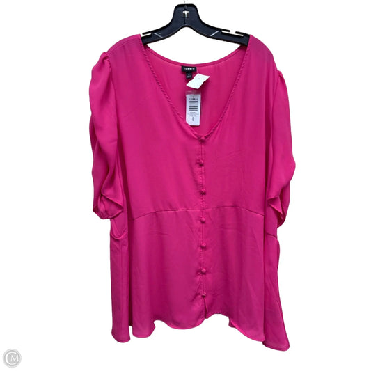 Top Short Sleeve By Torrid In Pink, Size: 4x