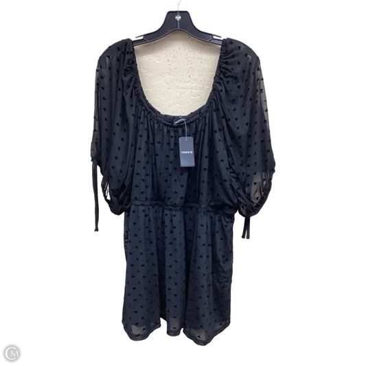 Top Short Sleeve By Torrid In Black, Size: 4x
