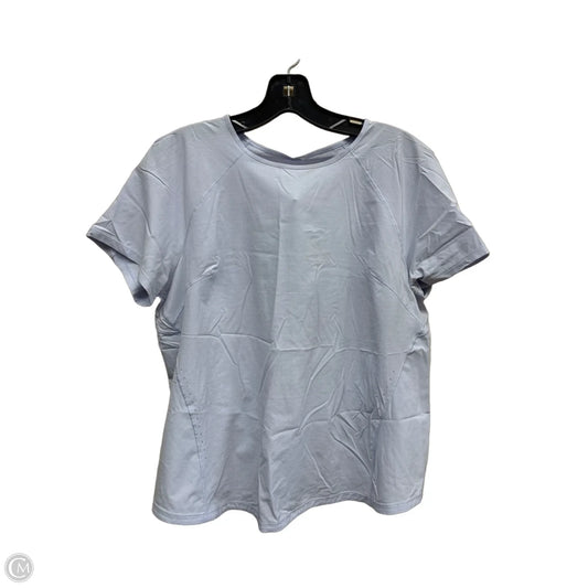 Athletic Top Short Sleeve By Lululemon In Blue