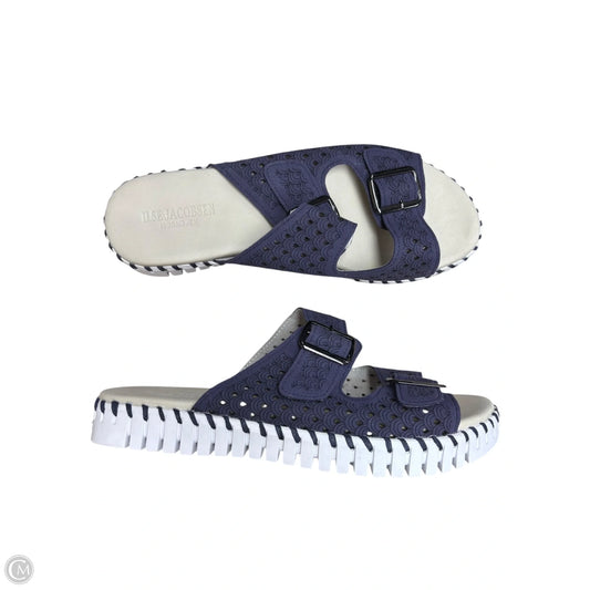 Sandals Flats By Clothes Mentor In Blue, Size: 8.5