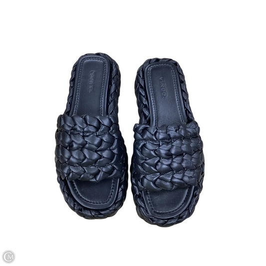 Sandals Flats By Vince In Black, Size: 9.5