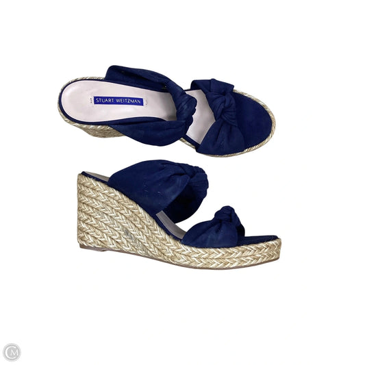 Sandals Designer By Stuart Weitzman In Navy, Size: 9.5