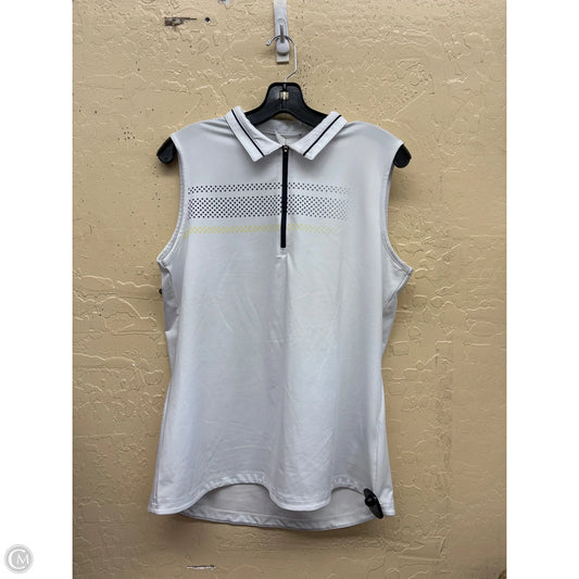 Athletic Tank Top By Clothes Mentor In White, Size: L
