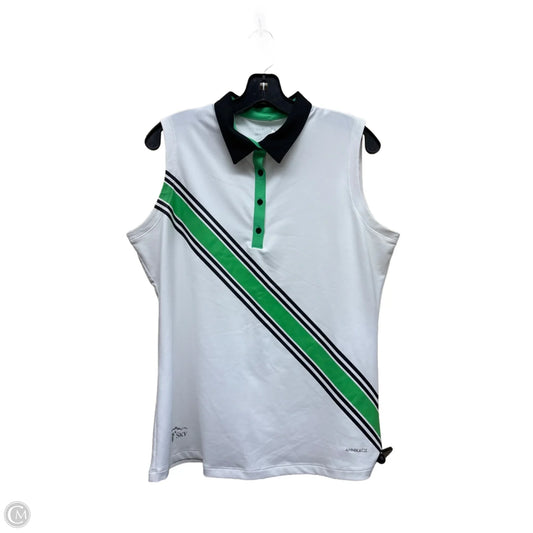 Athletic Tank Top By Clothes Mentor In White, Size: L