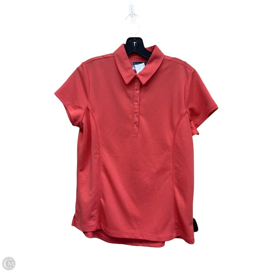Athletic Top Short Sleeve By Clothes Mentor In Orange, Size: L