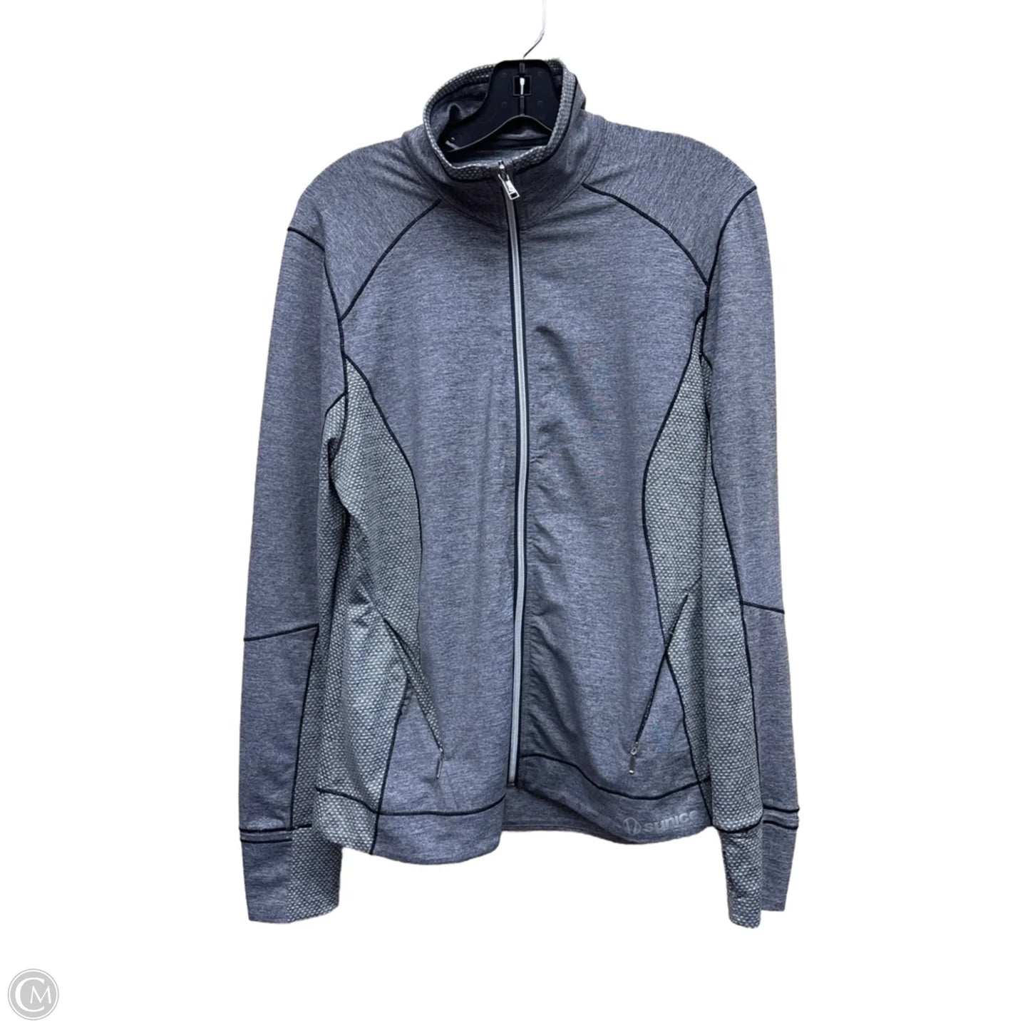 Athletic Jacket By Clothes Mentor In Grey, Size: L