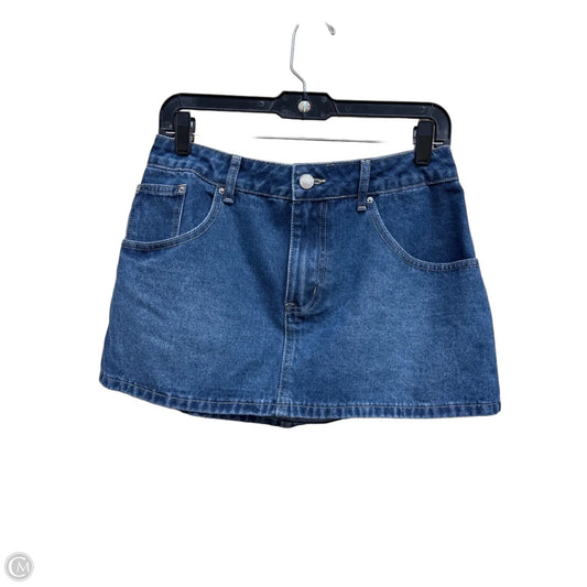 Skirt Mini & Short By Clothes Mentor In Blue Denim, Size: L