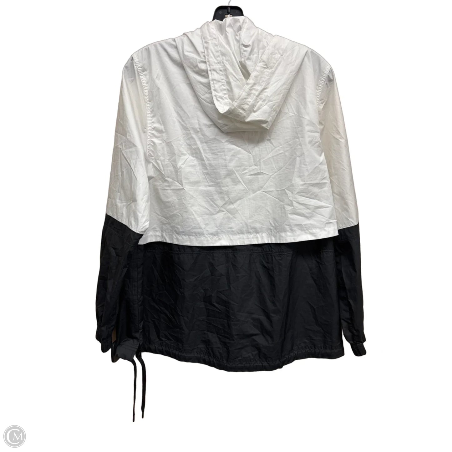 Athletic Jacket By Nike In Black & White, Size: S