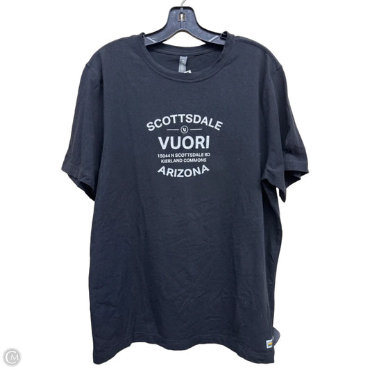 Top Short Sleeve By Vuori In Black, Size: L