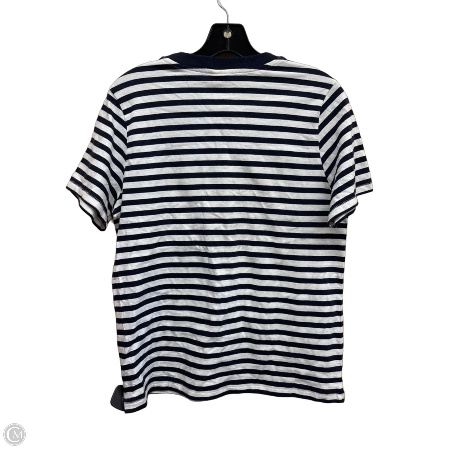 Top Short Sleeve By H&m In Striped Pattern, Size: S